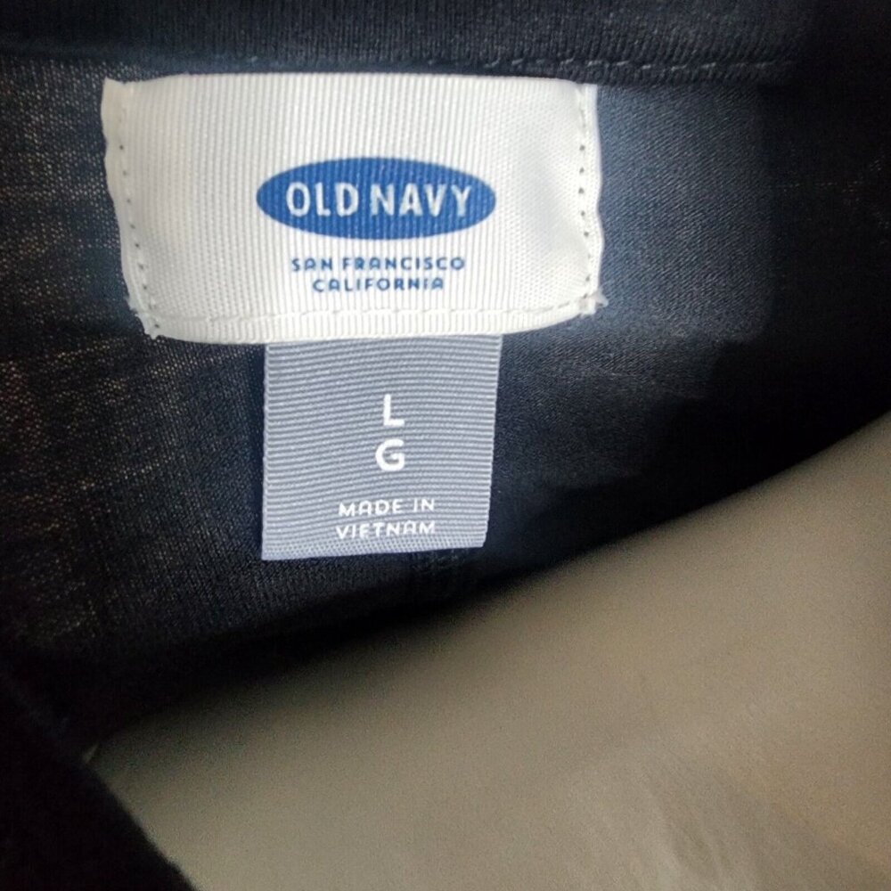 Old Navy Top Womens Size Large Solid All Black Pu… - image 5
